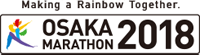 Making a Rainbow Together.The official Marathon 2018 Osaka.