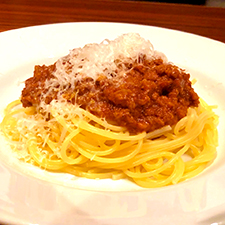 Traditional Osakan spaghetti with meat sauce