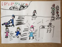 「お父さん応援ポスター」マラソン大会前日版 

七歳の娘が描いた今年の応援ポスターです