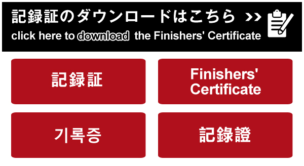 記録証のダウンロードはこちら click here to download the Finishers' Certificate