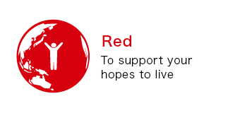 Red To support your hopes to live