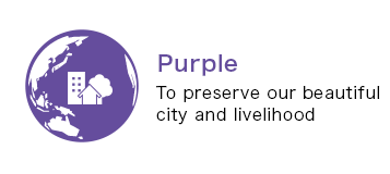 Purple To preserve our beautiful city and livelihood