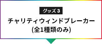 グッズ3チャリティウィンドブレーカー(全1種類のみ)