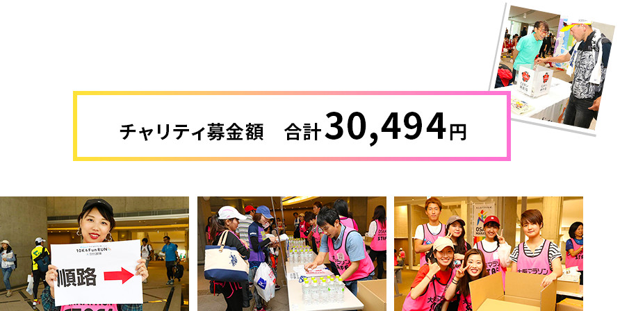 チャリティ募金額 合計30,494円