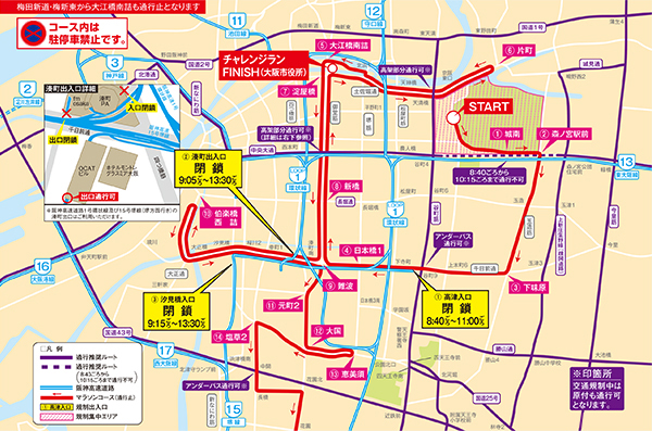スタート付近～塩草2の交通規制