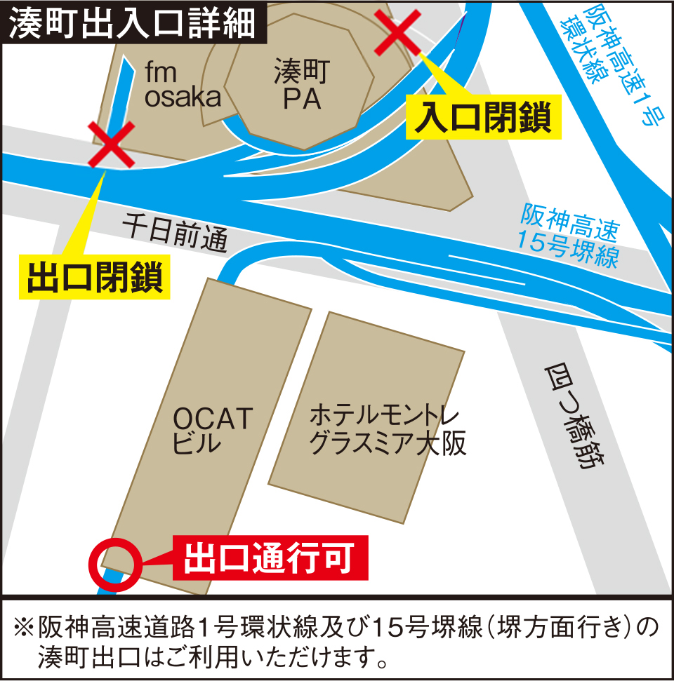 湊町出入口詳細