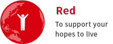 Red To support your hopes to live