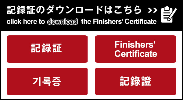 記録証のダウンロードはこちら click here to download the Finishers' Certificate