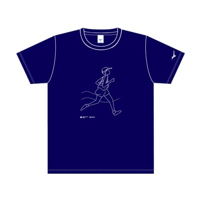 オリタシュンスケ氏デザインのなないろチャリティTシャツ（紺色）
