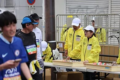コース沿道での活動風景